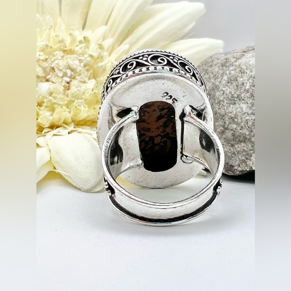 SPIDER WEB JASPER RING - Picture 8 of 9